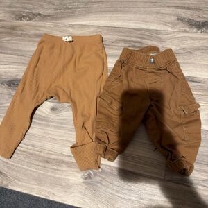 Tan and Brown Kids Bottoms Set